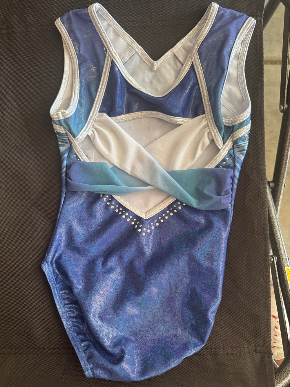Girls' Blue Ombre Gymnastics Leotard - Picture 2 of 2